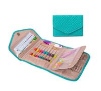 letsinstyle Crochet Hook Case, Foldable Travel Needle Holder Crochet Hook Organizer Bag, Knitting Needle Organizer Cases for Sewing Supplies Accessory (Bag Only)