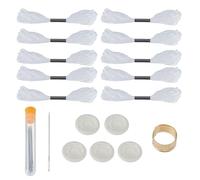 letsinstyle Sashiko Coaster Kit, Handmade Coaster Kit with 10 Rolls Thread 5Pcs Needle Adjustable Sashiko Thimble, Sewing Accessories for Hand Quilting and Embroidery