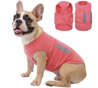 LETSQK Dog Anxiety Calming Vest, Gentle Compression Anxiety Suit for Dogs, Breathable Dog Calming Wrap for Separation Anxiety, Thunder, Fireworks, Vet Visits, Pink S