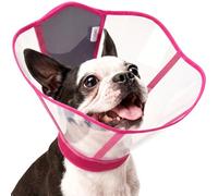 LETSQK Dog Cone Collar After Surgery, Clear Recovery Collar to Stop Licking | Adjustable Elizabethan Collar for Small Medium Large Dogs, Pet Cones with Soft Padded Edge to Protect Wounds During Healing