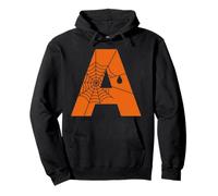 Letter A Alphabet Player Team Halloween Costume Spider Web Pullover Hoodie