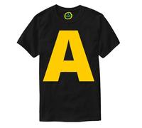 Letter A Funny Group Matching Halloween Christmas Thanksgiving Costume T-Shirt Black