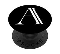 Letter A Initial Gift Original Design Block Font Monogram A PopSockets PopGrip: Swappable Grip for Phones & Tablets