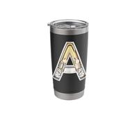 Letter A - Mechanical Style Font Stainless Steel Insulated Tumbler