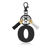 Letter A-Z Keychain with Tassel Initial Letter Keyring for Purse Backpacks Handbags Initial Keychain Gifts for Friend Colleague Anniversary Christmas Birthday Gift Alphabet Initials Keyring (Letter O)