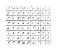 Letter Alphabet Number Stencils Template, 72 Pcs 4 Inch Reusable Templates for DIY Craft Photo Album Scrapbook Painting Journal Photo Diary