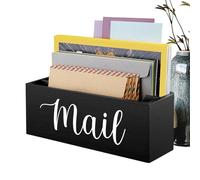 Letter and Mail Holder | Wooden Desk Mail Storage Box | Organization for Wall Envelopes - for Bills Documents Letters Files Envelopes Labels Photos