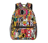 Letter And Number Print Casual Daily Bookbag, 20 * 29 * 40cm Durable Basic Backpack For Travel And Vacation Classics Daypack