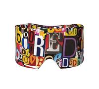 Letter and Number Print Eye and Ear Muffs Blackout Sleeping Noise Blocking Ear for Adults Kids Men Women