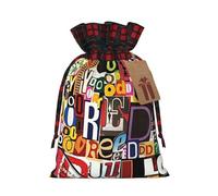 Letter And Number Print Gift Reusable Bags Festive Drawstring Pouches Versatile Birthday Wedding Favors