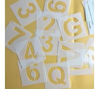 Letter and Number Stencils, 12.7 cm, 36-Piece Set, Reusable Alphabet Templates for Painting and DIY Crafts