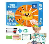 Letter and Number Tracing Book, Workbook for Preschool Track, Handwriting Practice Reusable Prescool Letters Preschool Letter, Tracing Game Puzzle Number