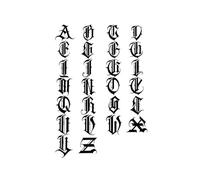 Letter Arm Tattoo Sticker Simple Cursive Letters Durable Waterproof Tattoo Sticker