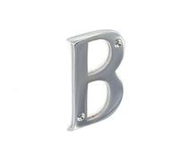 Letter B Chrome House Door Numeral â€“ 3 / 75mm
