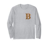 Letter B First Name Monogram Initial Camo Print Long Sleeve T-Shirt