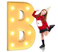 Letter B Light UpMarquee Numbers for Party Decor, Giant Mosaic LED Lights Pre-cut Foam Board Set for Valentine's Day Birthday Christmas New Year, 70cm-2.3ft