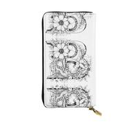 Letter B Made of Flowers Patterned Leather Long Wallet (7.5 * 4.1 inches) | Extra Large Multi-Function Compartment | Great Gift