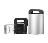 Letter B Monogram Clear Ice Cube Maker, 2" Big Ice Cubes Mold for Whisky and Cocktails, Large Initials Silicone Ice Cube Tray Personalized Gifts for DAD Gifts for Men (Letter B)