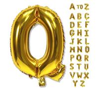 Letter Balloons Gold, 40 Inch Alphabet Name Balloons, Large Mylar Self Inflating Custom Balloon Letters Q Decor, Helium Foil Customize Letter Balloon for Men Women Birthday Party Decorations Supplies
