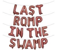 Letter Balloons - LAST ROMP IN THE SWAMP 16" Inch Alphabet Letters Foil Mylar Balloon Bachelorette Party Banner (LAST ROMP IN THE SWAMP Chocolate)
