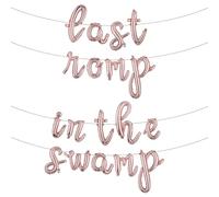 Letter Balloons - LAST ROMP IN THE SWAMP 16" Inch Alphabet Letters Foil Mylar Balloon Bachelorette Party Banner (L LAST ROMP IN THE SWAMP Rose Gold)