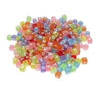 Letter Beads,400 PCS Alphabet Acrylic Beads Plastic Pony Bead Clear A-Z for Jewellery Making Craft Art DIY Braceletes Necklace Keyrings