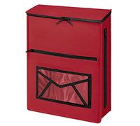 Letter Box Catcher, Indoor Post Mail Catcher for Front Door, Fits UPVC/Glass/Wood/Metal Doors, Self-Adhesive, Large Size for Letters & Small Parcels - Red