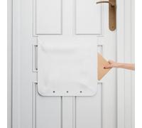 Letter Box Catcher, White Post Catcher for Letterboxes Indoor, No Screws Installation, Large Capacity Mail Holder for Front Door, 52 x 51 cm, Polyester Material