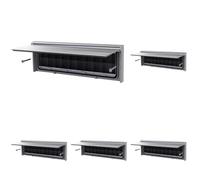 Letter Box Cover with Brush & Flap for Internal OR External Use - Silver Finish (Pack of 5)