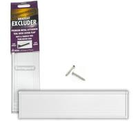 Letter Box Cover with Brush & Flap for Internal OR External Use - White Finish