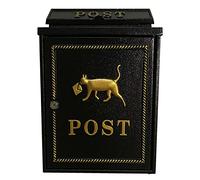 Letter box,Postbox,European Mailboxes for Outside Wall Mount Locking Mailbox, Outside Cast Iron Mailboxes Post Box, Security Water Proof Post Box for Houses Patio Gardens Front Door (Color