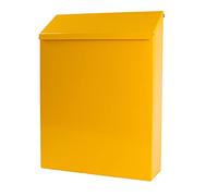 Letter Box,Postbox,Mail Boxes Postbox with Key Lock Large Capacity, Wall Mount Mailbox Letterbox, Country House Outdoor Home Decoration Post Drop Box (Color : Yellow) (Orange)