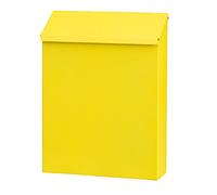 Letter Box,Postbox,Mail Boxes Postbox with Key Lock Large Capacity, Wall Mount Mailbox Letterbox, Country House Outdoor Home Decoration Post Drop Box (Color : Yellow) (Yellow)