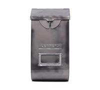 Letter Box,Postbox,Outdoor Mailbox Steel Plate Wall Mounted Mail Box Post Box Secure Letterbox Outside Mailboxes(6 Colors) (Color : Grey) (Gray)