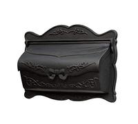 Letter Box,Postbox,Vintage Antique Letterbox Wall Mounted Cast Iron Mailbox Cast Aluminum Post Box for Apartment or Home, 42.5×12×32cm, Bronze (Color : Gold) (Black)