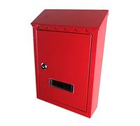Letter box,Postbox,Wall Mounted Mailbox Letter Box, Outside Waterproof Metal Parcel Box, Vintage Style Decorative Iron Letter Box, Post Box for Letters Bills Newspapers Magazines (Color : W
