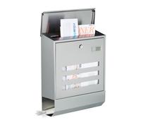 Letter box Wall-Mounted Mailbox Stainless Steel Postbox Lockable Secure Post Box