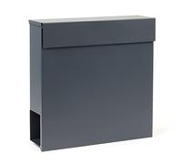 Letter Box with Newspaper Holder V49 Anthracite Wall Mounted Post Newspaper Compartment with 2 keys