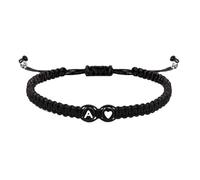 Letter Bracelets for Women, Initial Heart Bracelets - 26 Letters Bracelet with Heart Design | Men's Adjustable Initial Bracelet with 26 Letters, Cord Bracelet, riferimento alla