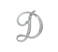 Letter Brooch,A-Z Letter Brooch Pin for Women Imitation Pearl Initial Brooches Fashion 26 Alphabets Pins Custom Jewelry Gifts (D)
