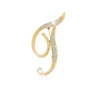 Letter Brooches and Pins for Women Dainty A-Z Letter Pin for Backpacks Gold Rhinestone Initial Pins Gifts Custom Jewelry, alloys, no gemstone
