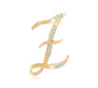 Letter Brooches and Pins for Women Dainty A-Z Letter Pin for Backpacks Gold Rhinestone Initial Pins Gifts Custom Jewelry, alloys, no gemstone