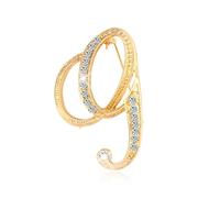 Letter Brooches and Pins for Women Dainty A-Z Letter Pin for Backpacks Gold Rhinestone Initial Pins Gifts Custom Jewelry, alloys, no gemstone
