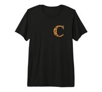 Letter C First Name Monogram Initial Leopard Print Premium T-Shirt
