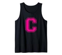Letter C Uppercase Alphabet Initial School College Varsity Tank Top