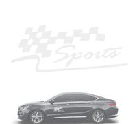 Letter Car Stickers,Sports Car Stickers, Lattice Racing Flag Car Decals, Automotive Exterior Sticker, Sports Style Automobile Stickers