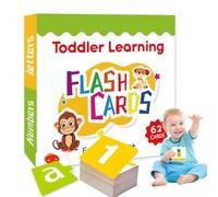 Letter Cards, Flash Cards for Kids, Set of 60 Educational Cards | Double-Sided Include Letters, Colours, Shapes and Numbers for Early Education