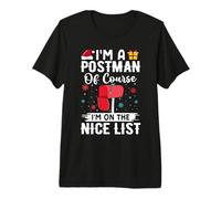 Letter Carrier I'm A Postman ON The Nice List Christmas Premium T-Shirt