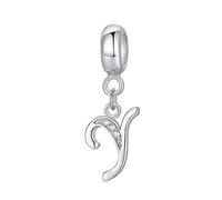 Letter Charm 925 Sterling Silver Beads Alphabet Charms Y Charm Anniversary Charm Words Charm fits Pandora Charms Bracelet (Y)