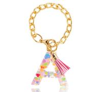 Letter Charm Accessories for Stanley-Cup 1 PCS Cute Initial Keychain Handle Charm for Stanley-Tumbler for Women Girls,A